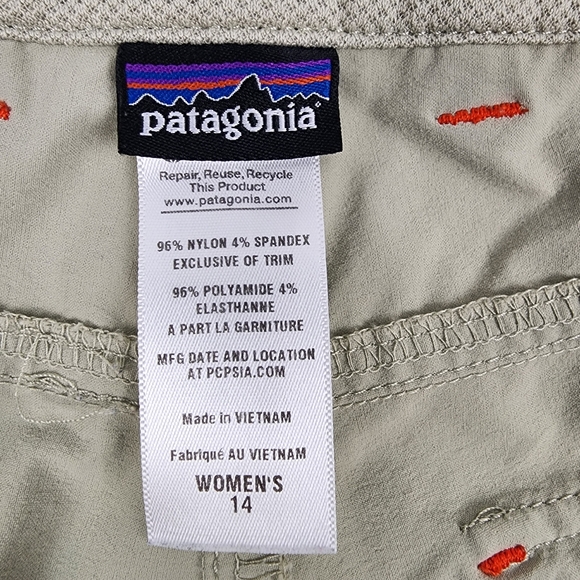 Patagonia Pants Womens 14 Beige Capri Stretch All Wear Nylon Blend (34x22) - Picture 5 of 10